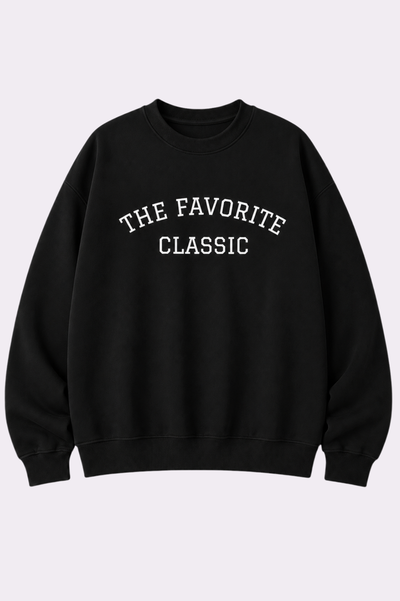 The Favorite Classic Black Crew Neck Sweatshirt