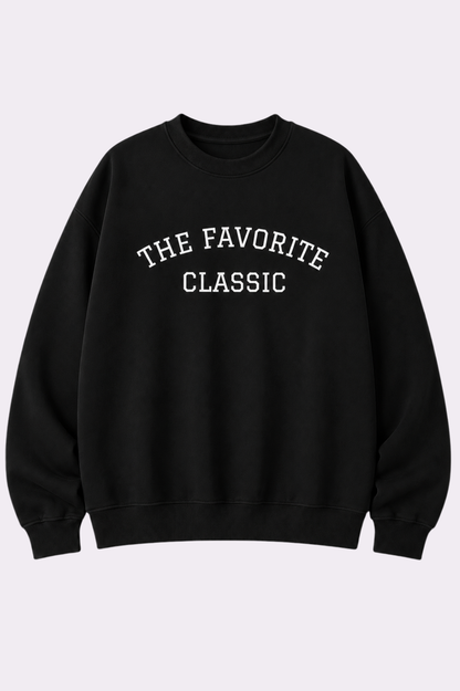 The Favorite Classic Black Crew Neck Sweatshirt