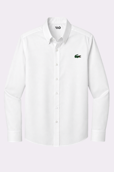 White Crocodile Embroidered Shirt