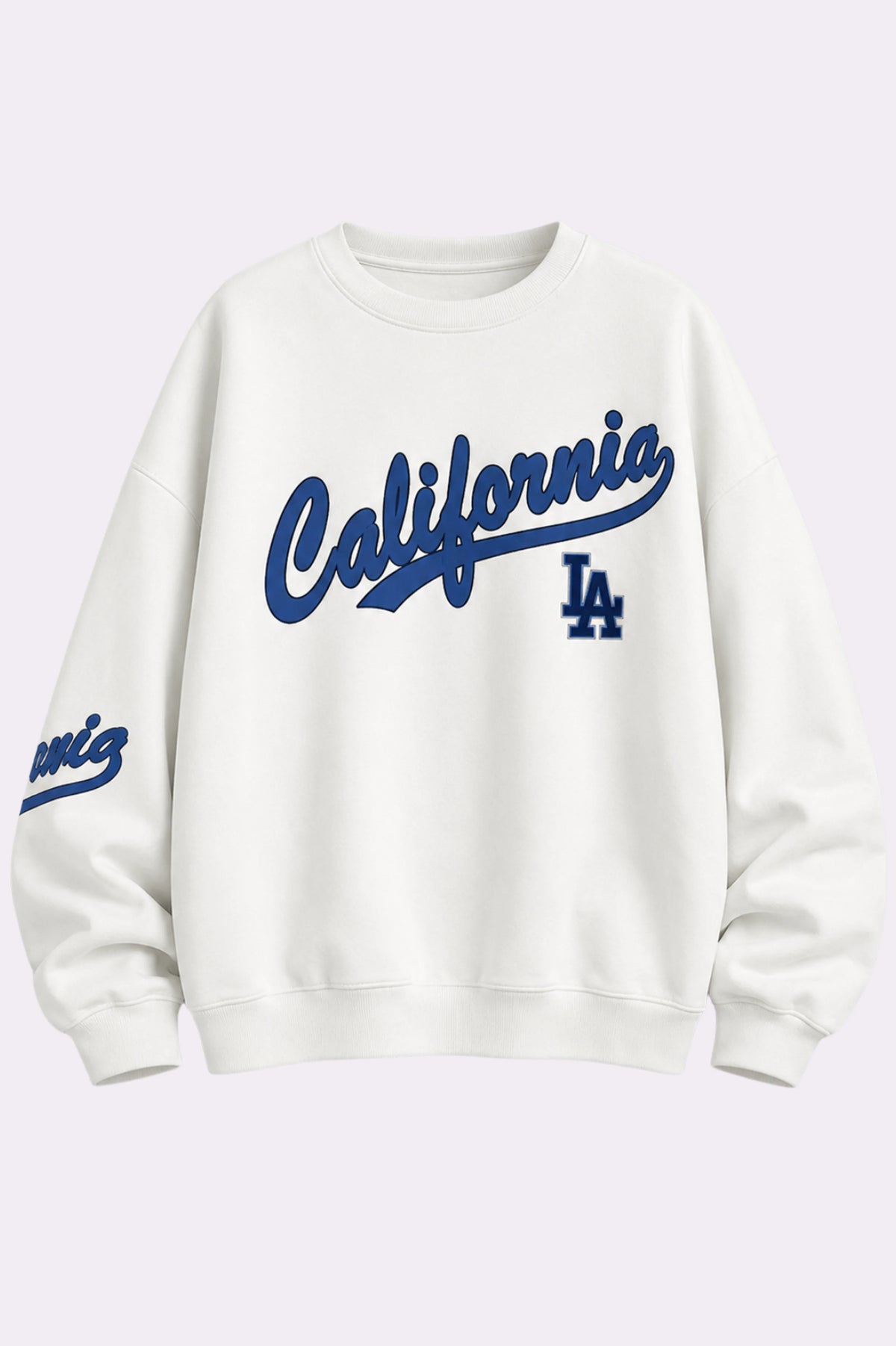 California Oversized White Sweatshirt