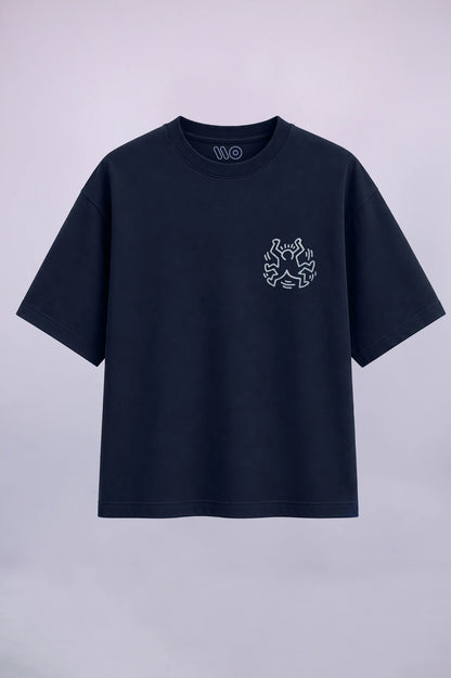 Keith Haring Navy Blue Oversized T-Shirt