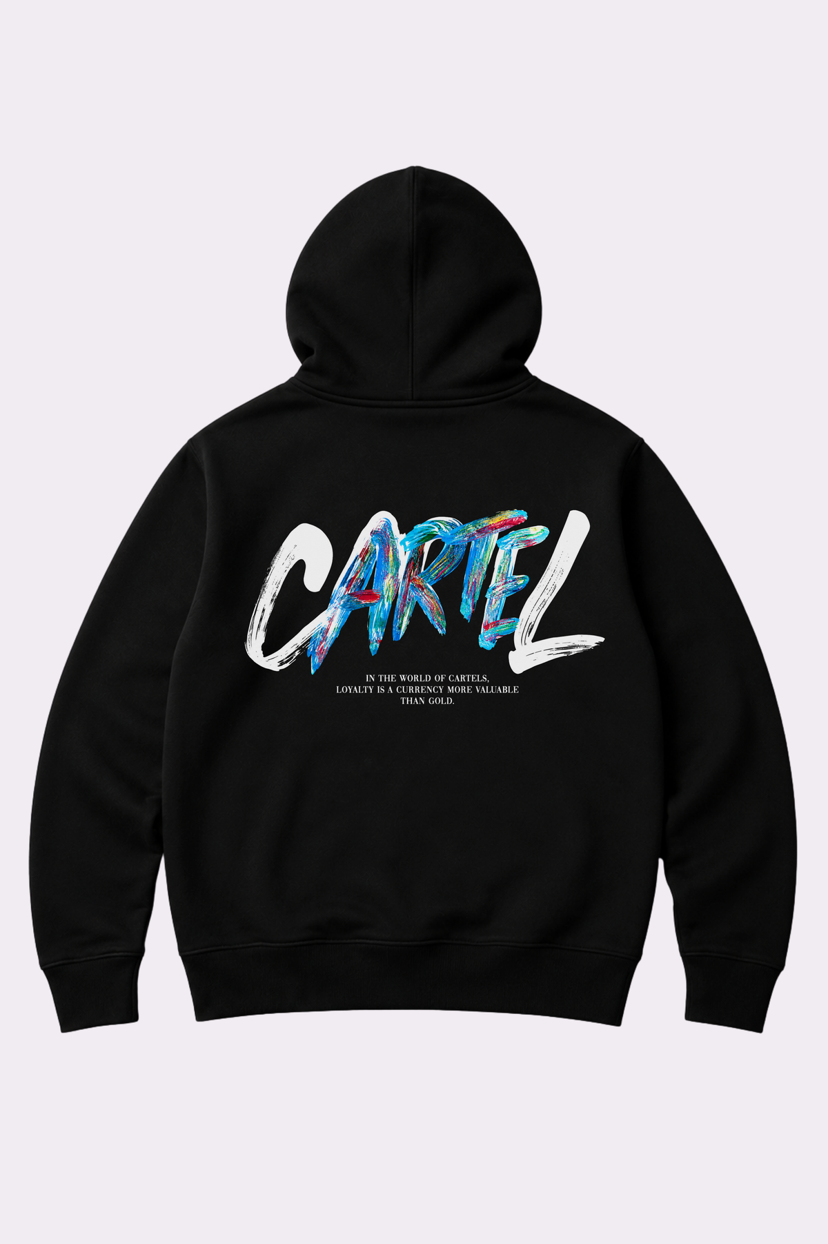 Cartel Black Oversized Pullover Hoodie