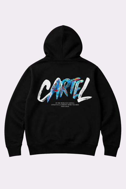 Cartel Black Oversized Pullover Hoodie