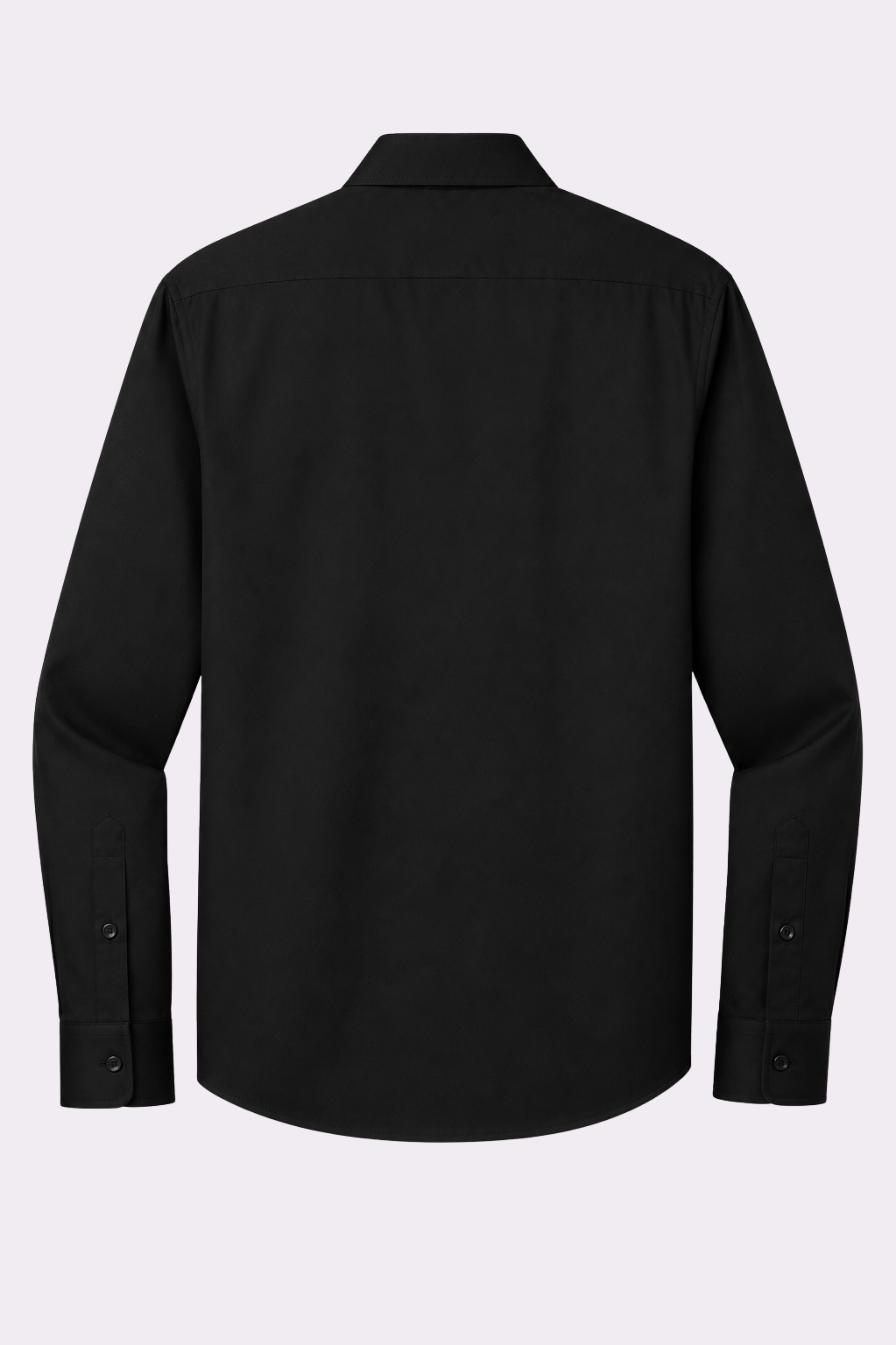Men’s Classic Black Embroidered Button-Down Shirt