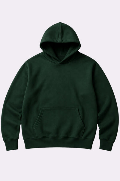 Man Struggles Upwards Statue Green Hoodie