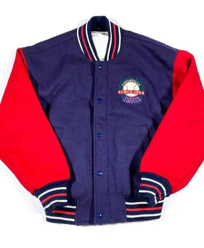 90’s Louisville Slugger Blue and Red Wool Varsity Jacket