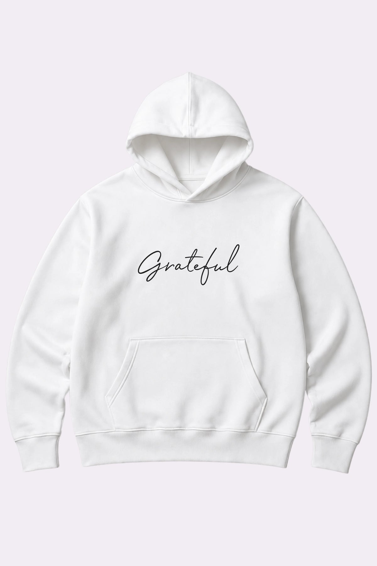 Grateful White Oversized Pullover Hoodie