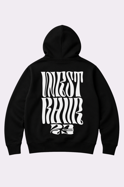 WRSTBHVR Black Graphic Pullover Hoodie