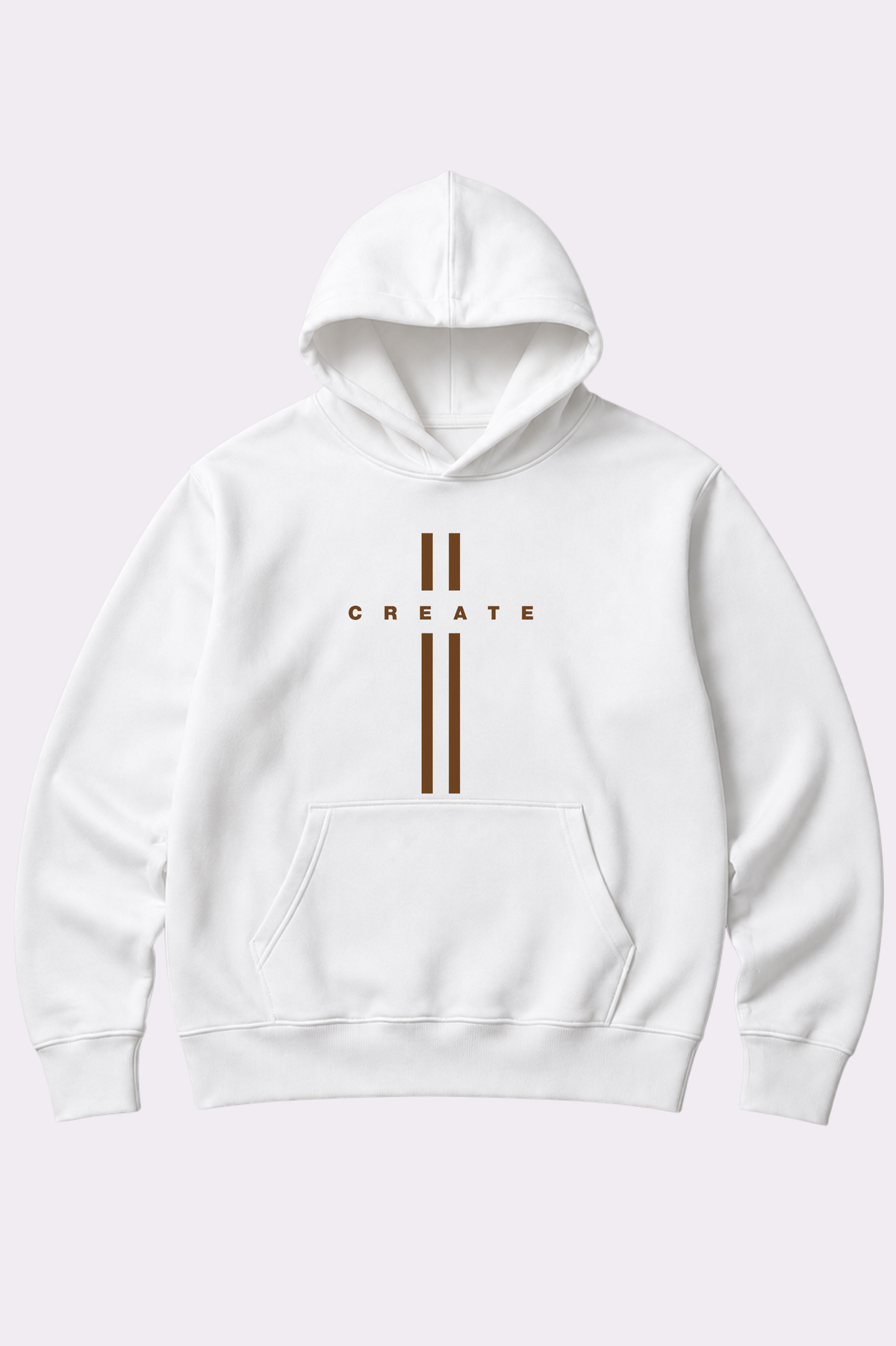 White Create Oversized Fleece Hoodie