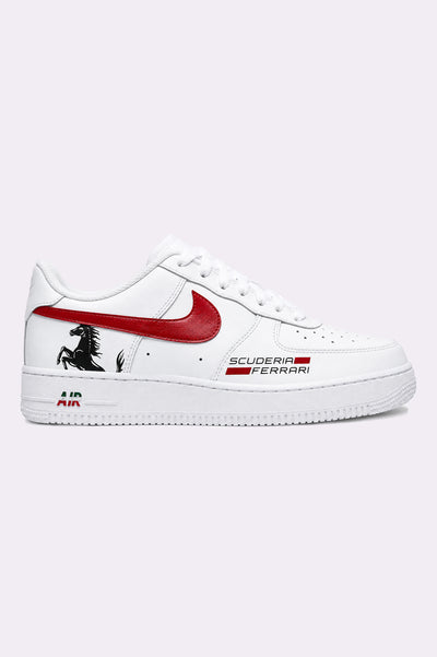 Ferrari Scuderia Hand-Painted AF1 Sneakers