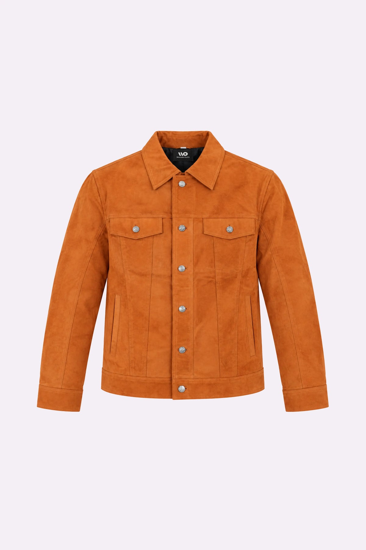 Sweet Peach Suede Trucker Jacket