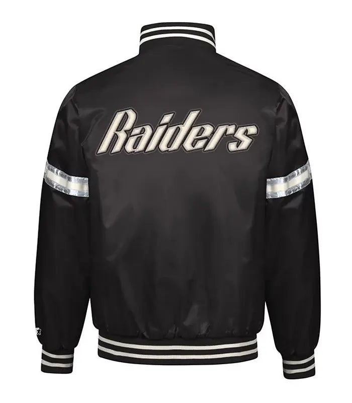 Aaron Las Vegas Raiders Satin Varsity Jacket