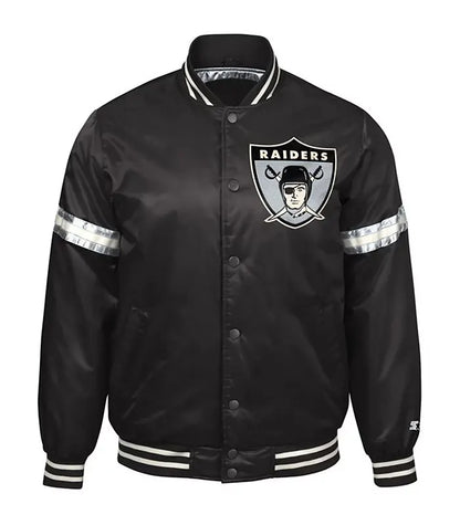 Aaron Las Vegas Raiders Satin Varsity Jacket