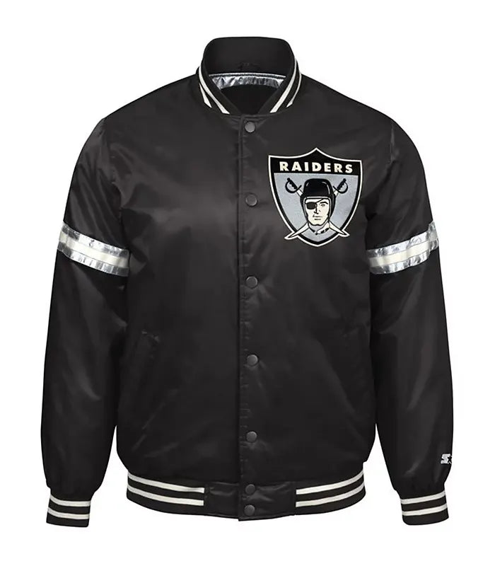 Aaron Las Vegas Raiders Satin Varsity Jacket