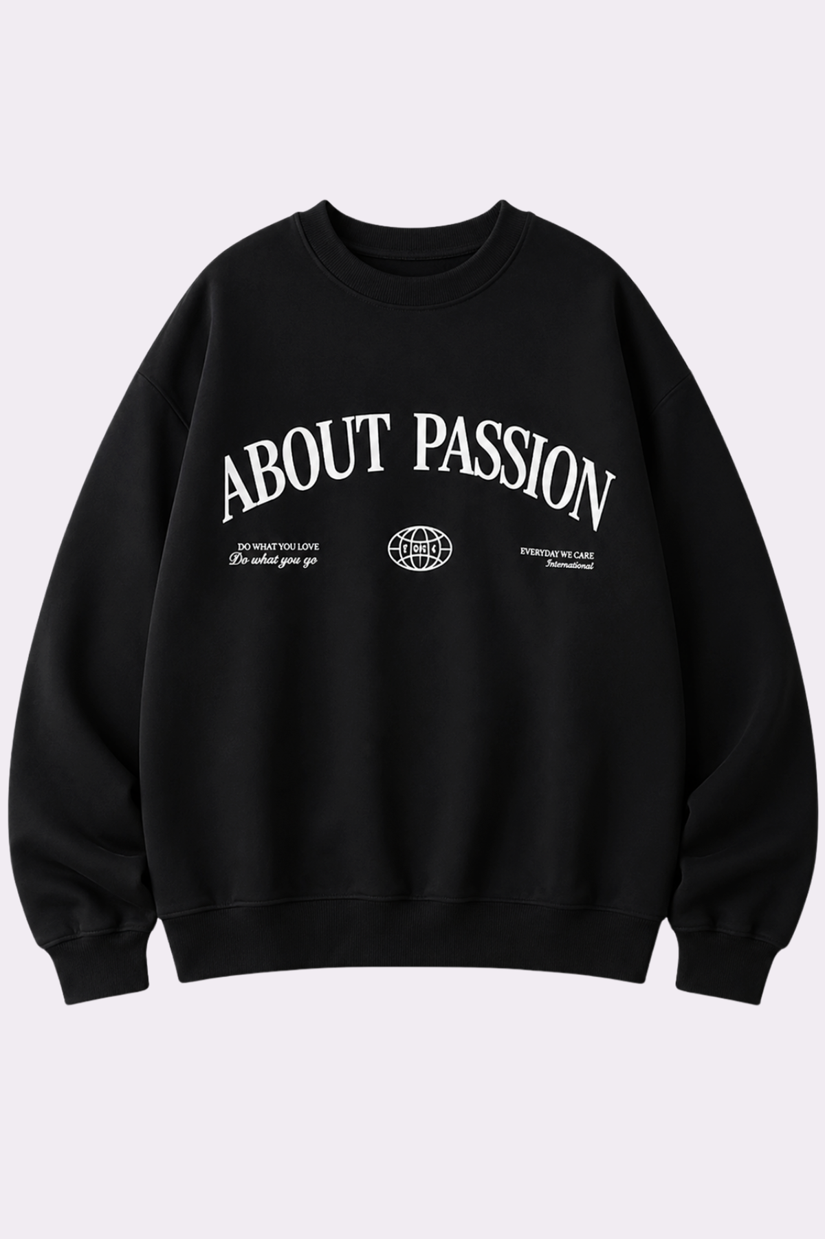 About Passion Black Graphic Sweatshirt