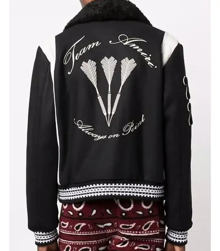Amiri Black And White Letterman Varsity Jacket