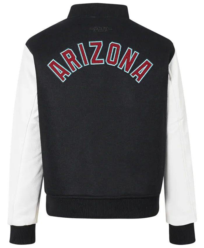 Arizona Diamondbacks Classic Leather Sleeves Varsity Jacket