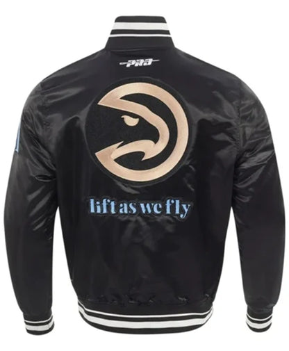 Atlanta Hawks 2025 City Edition Chenille Black Varsity Jacket