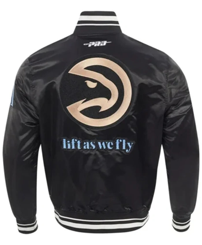 Atlanta Hawks 2025 City Edition Chenille Black Varsity Jacket