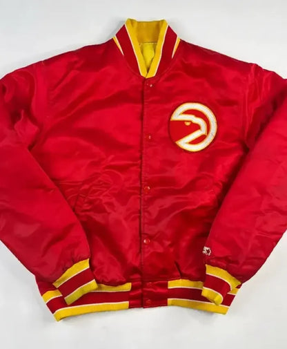Atlanta Hawks 90’s Red Varsity Jacket