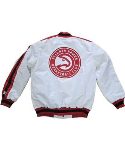 Atlanta Hawks Classic White Varsity Jacket