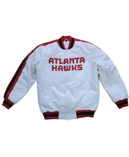 Atlanta Hawks Classic White Varsity Jacket