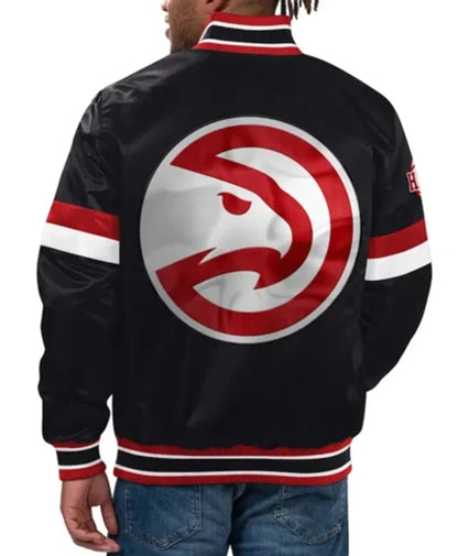 Atlanta Hawks Home Game Black Varsity Jacket