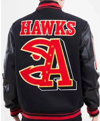 Atlanta Hawks Mashup Black Varsity Jacket