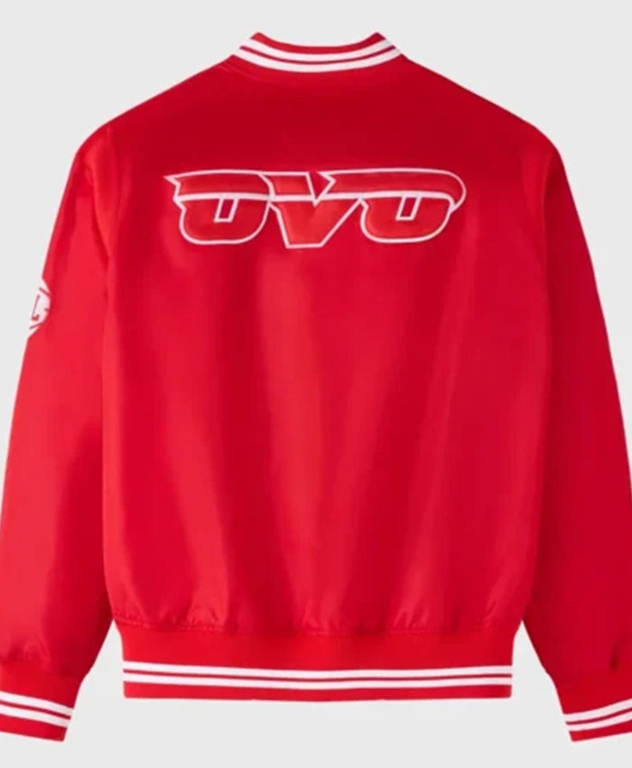 Atlanta Hawks OVO Red Varsity Jacket