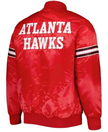 Atlanta Hawks Pick and Roll Red Varsity Jacket