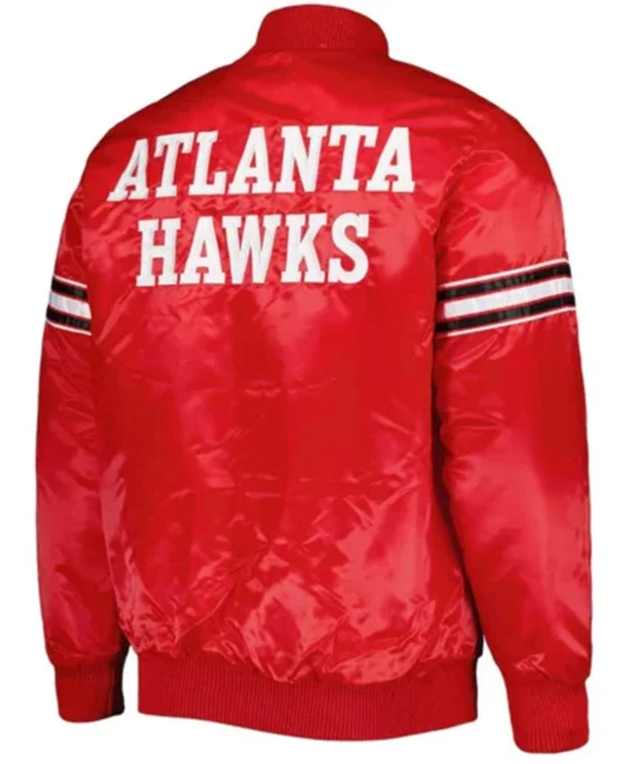 Atlanta Hawks Pick and Roll Red Varsity Jacket