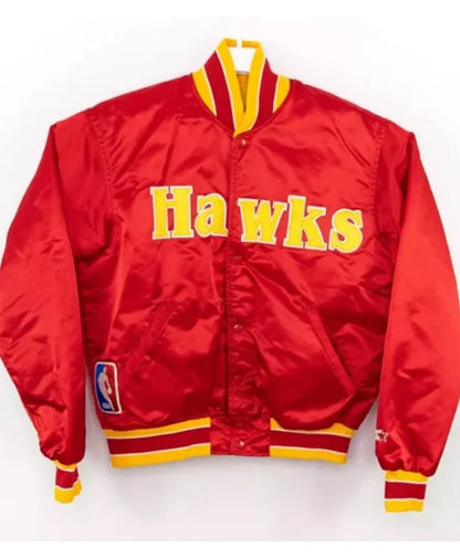 Atlanta Hawks Vintage Red Varsity Jacket