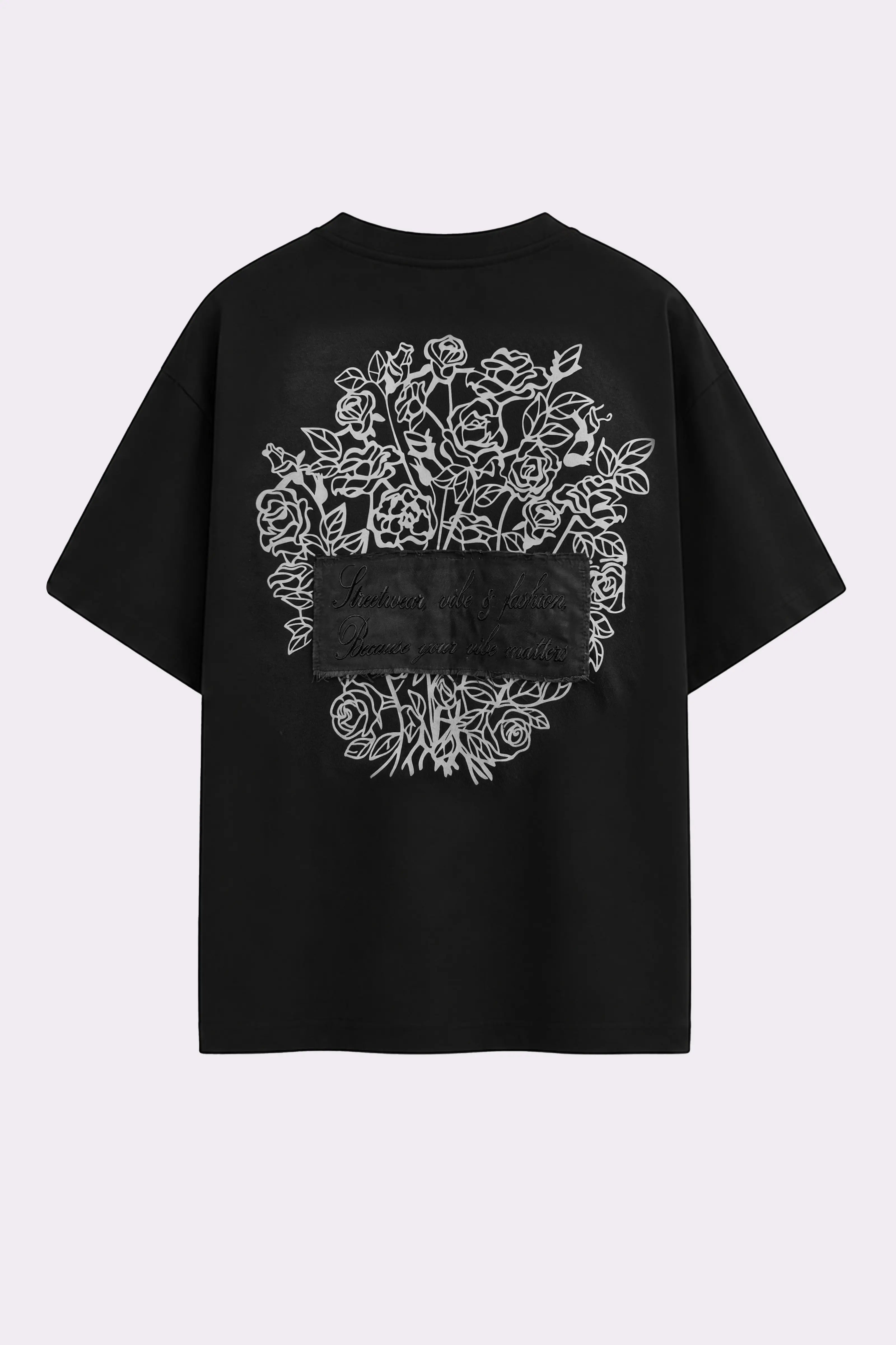 Black Floral Oversized T-Shirt