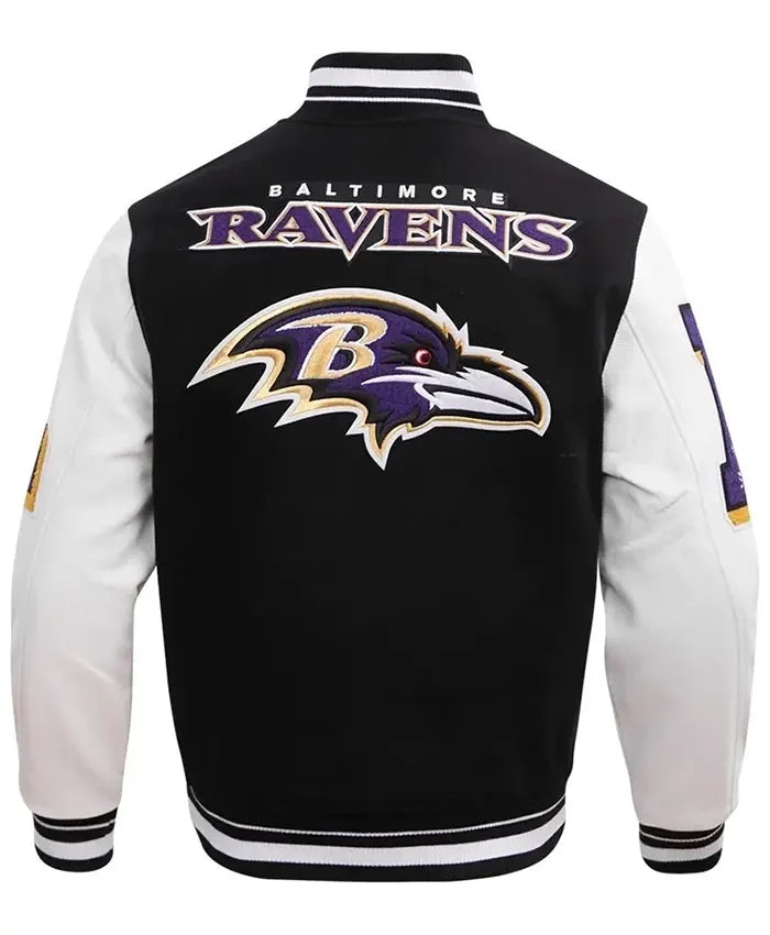 Baltimore Ravens Black And White Varsity Jacket