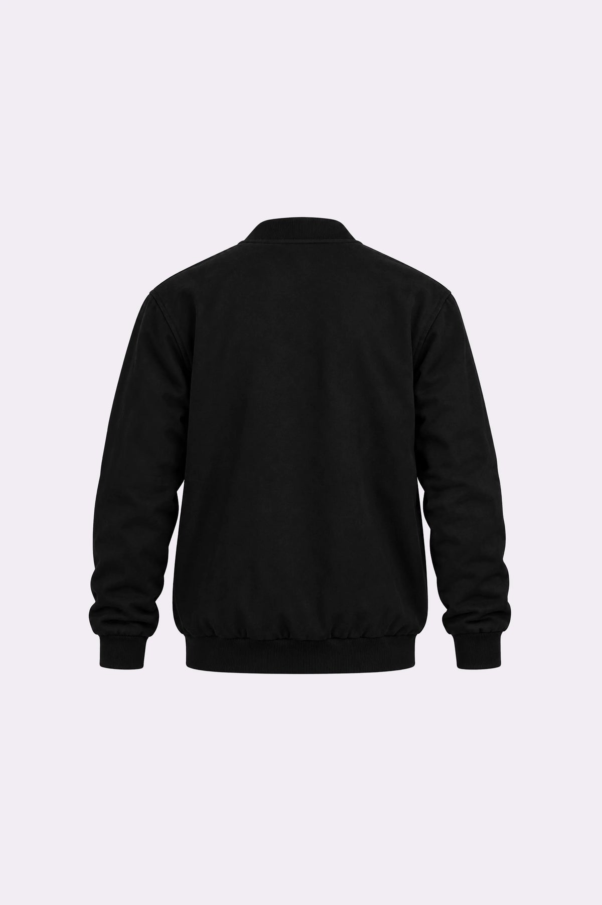 Black Bomber Jacket - back view