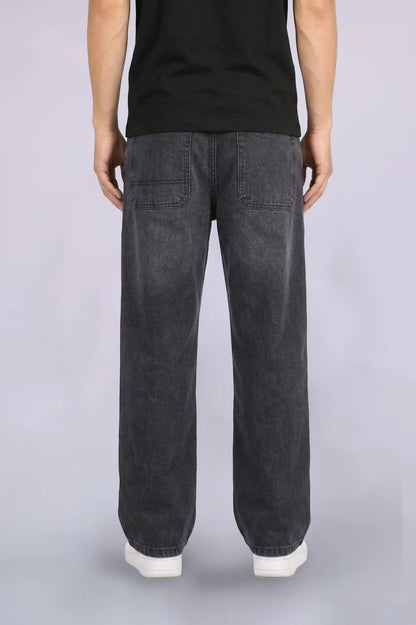 Black Graffiti Baggy Jeans