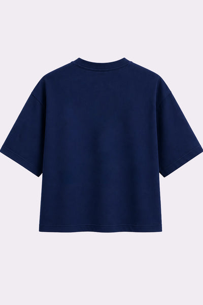 Navy Blue Basic Cotton T-Shirt