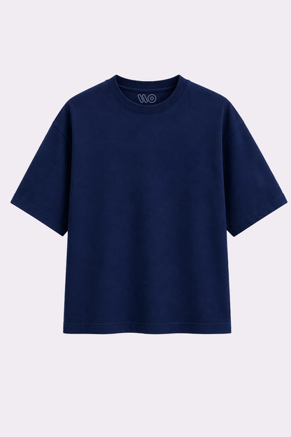 Navy Blue Basic Cotton T-Shirt
