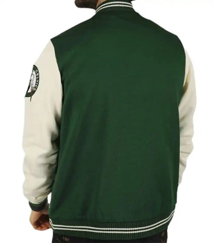 Boston Celtics Green And Off-White Varsity Jacket