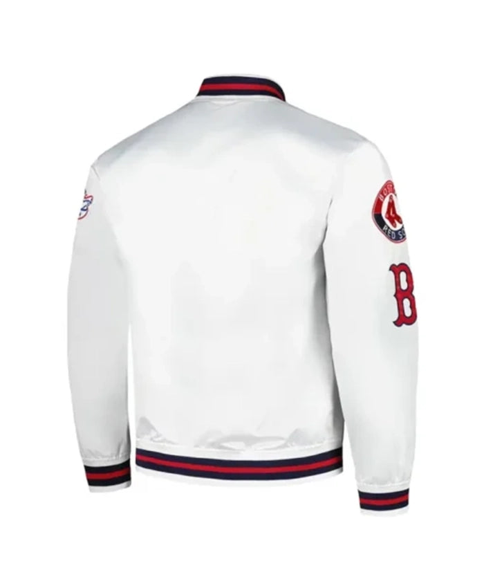 Boston Red Sox City Collection White Varsity Jacket