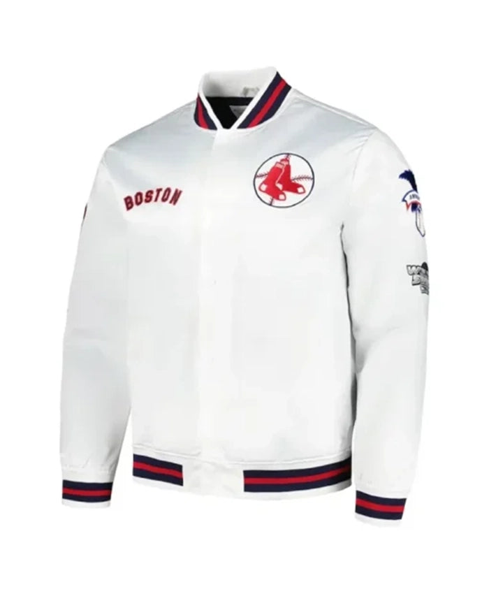 Boston Red Sox City Collection White Varsity Jacket