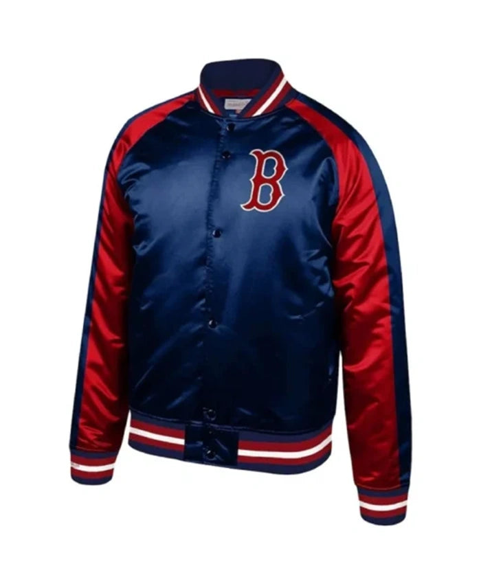 Boston Red Sox Navy Blue And Red Varsity Jacket