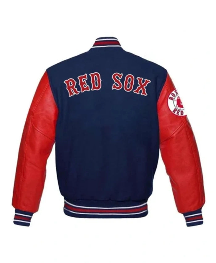 Boston Red Sox Red And Blue Letterman Varsity Jacket