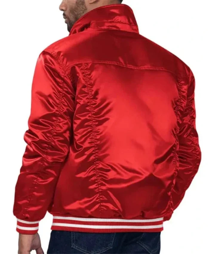 Boston Red Sox Red Silver Tab Trucker Varsity Jacket