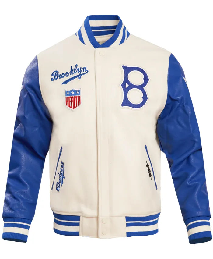 Brooklyn Dodgers Retro Classic Rib Wool Varsity Jacket