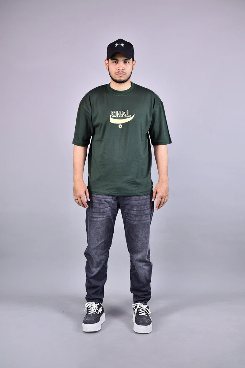 CHAL Graphic  Green Tee