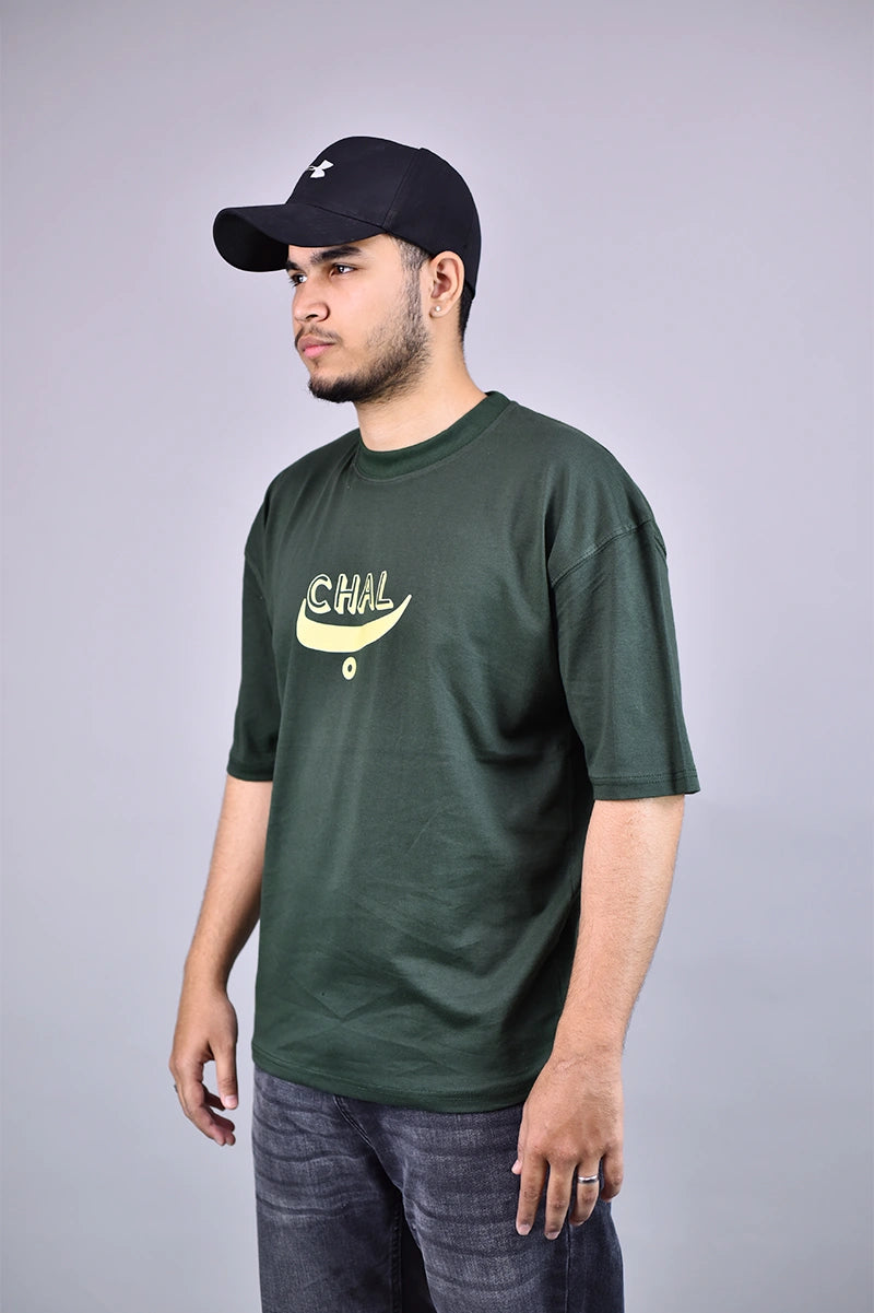 CHAL Graphic  Green Tee