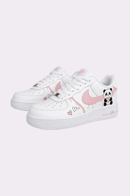 Custom AF1 Cute Panda Sneakers