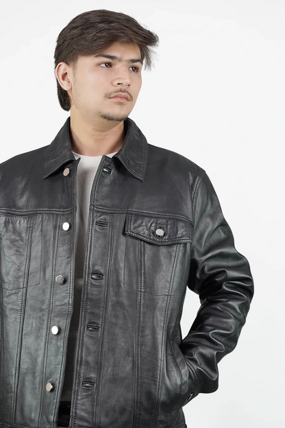 Trucker Leather Jacket