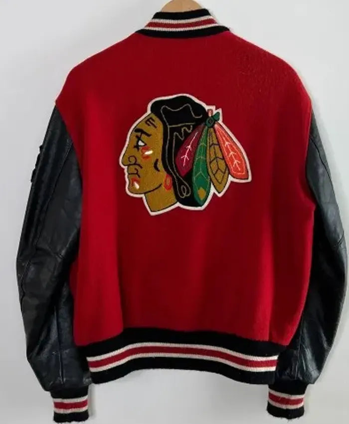 Chicago Blackhawks Campbell Letterman Varsity Jacket
